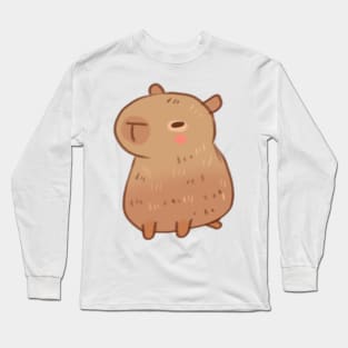 Cute Capybara illustration Long Sleeve T-Shirt